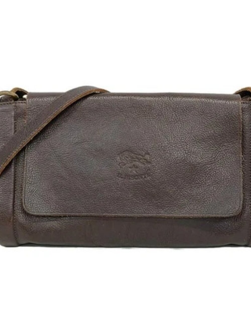 IL BISONTE Dark Brown Leather Shoulder Bag